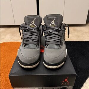 Jordan 4 Cool Grey Men's Sneakers in Gray and Black